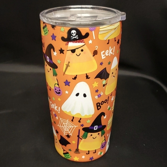 Clementine NWT Insulated Stainless Steel Tumbler Candy Corn in Costumes - Picture 1 of 6